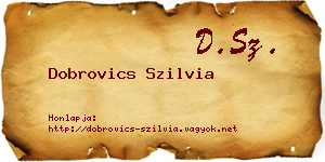 Dobrovics Szilvia névjegykártya